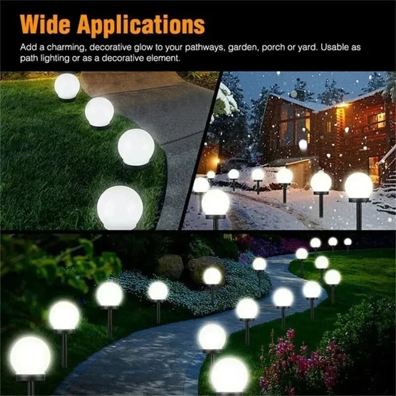 Palla luminosa LED da giardino a energia solare
