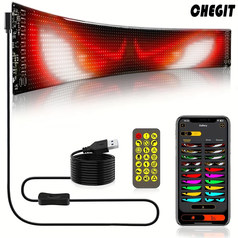 Pannello LED a Matrice di Pixel, Segnale Programmabile con App Bluetooth