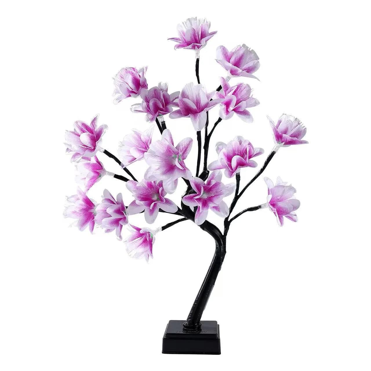 Luce notturna LED a giglio con spina USB, bianco caldo