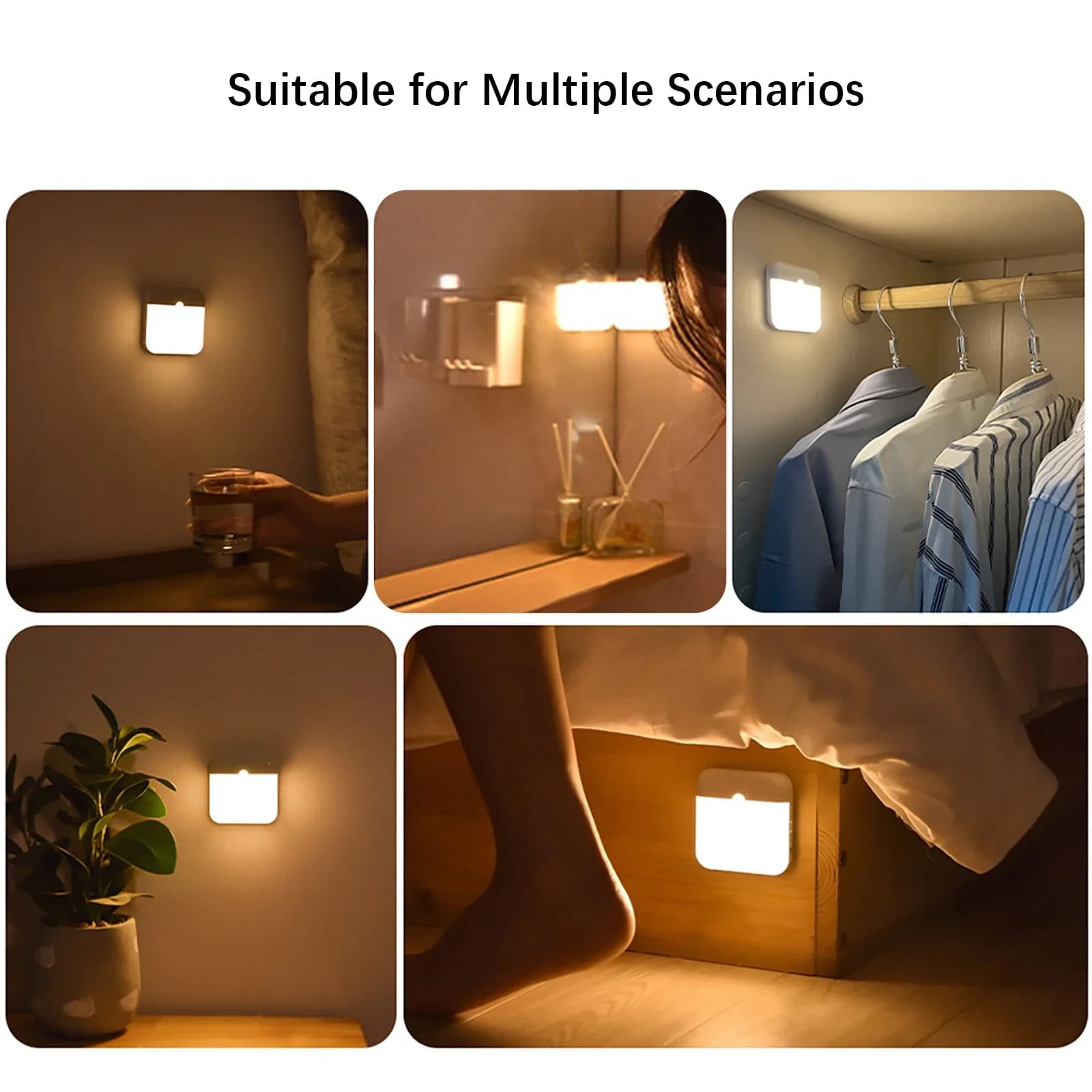 Luce Notturna LED Ricaricabile Magnetica con Sensore di Movimento