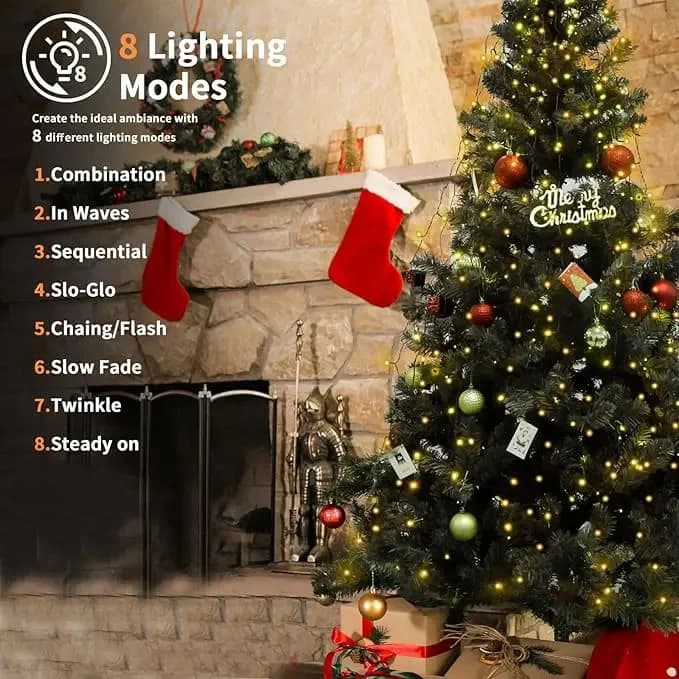 Punta Albero di Natale ad Anello LED, 1.5m-3m