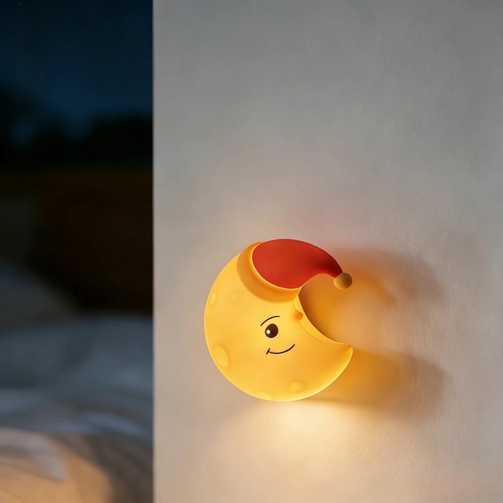 Luce Notturna Magnetica in Silicone Nuvola Luna Stella