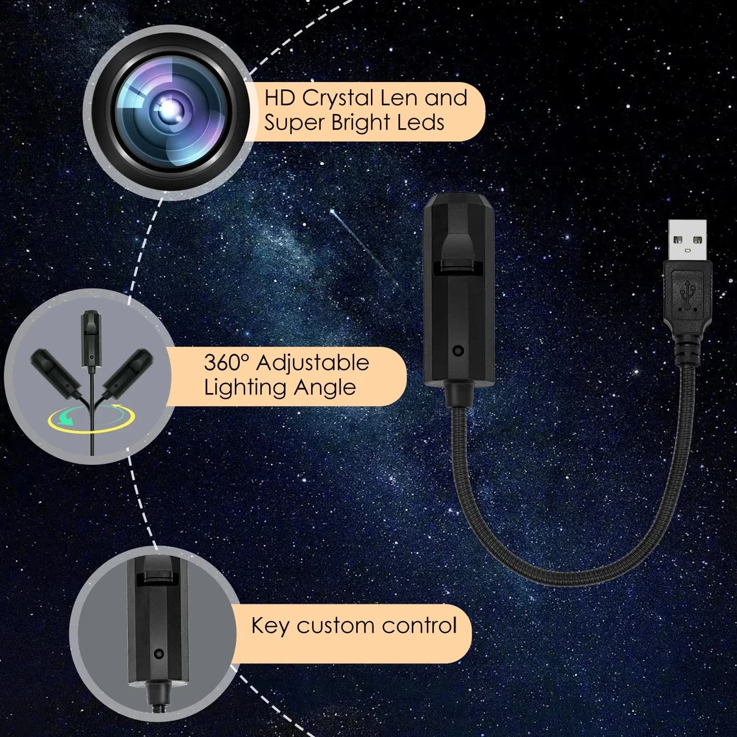 Proiettore luce notturna USB con motivi serie Oceano