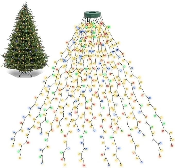 Punta Albero di Natale ad Anello LED, 1.5m-3m