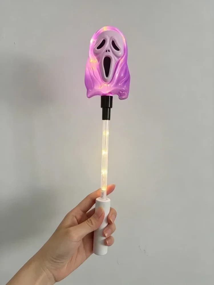 Bacchetta luminosa LED Halloween con fantasma multicolore