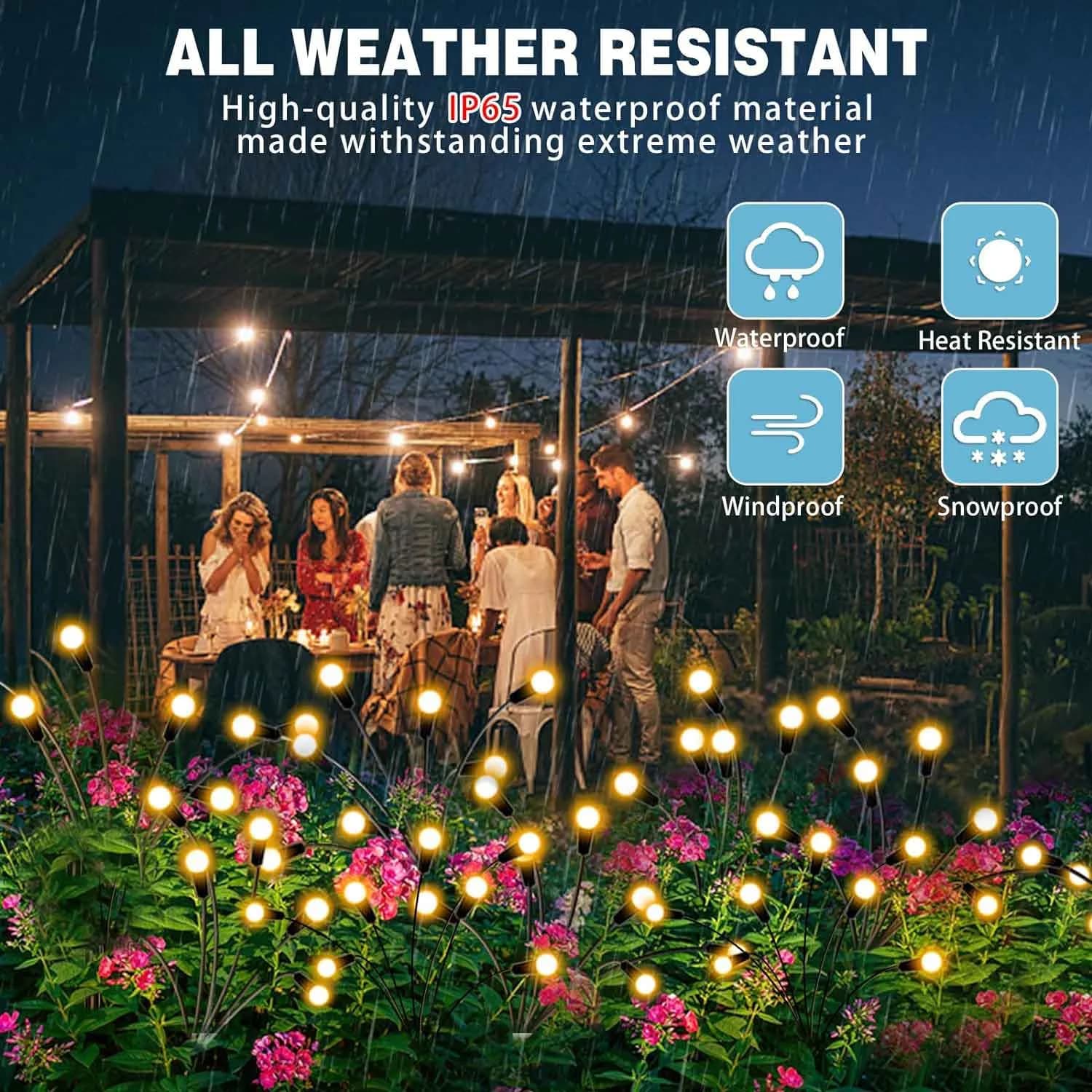 Luci da Giardino Solari a LED Lucciole (10 pz), Impermeabili