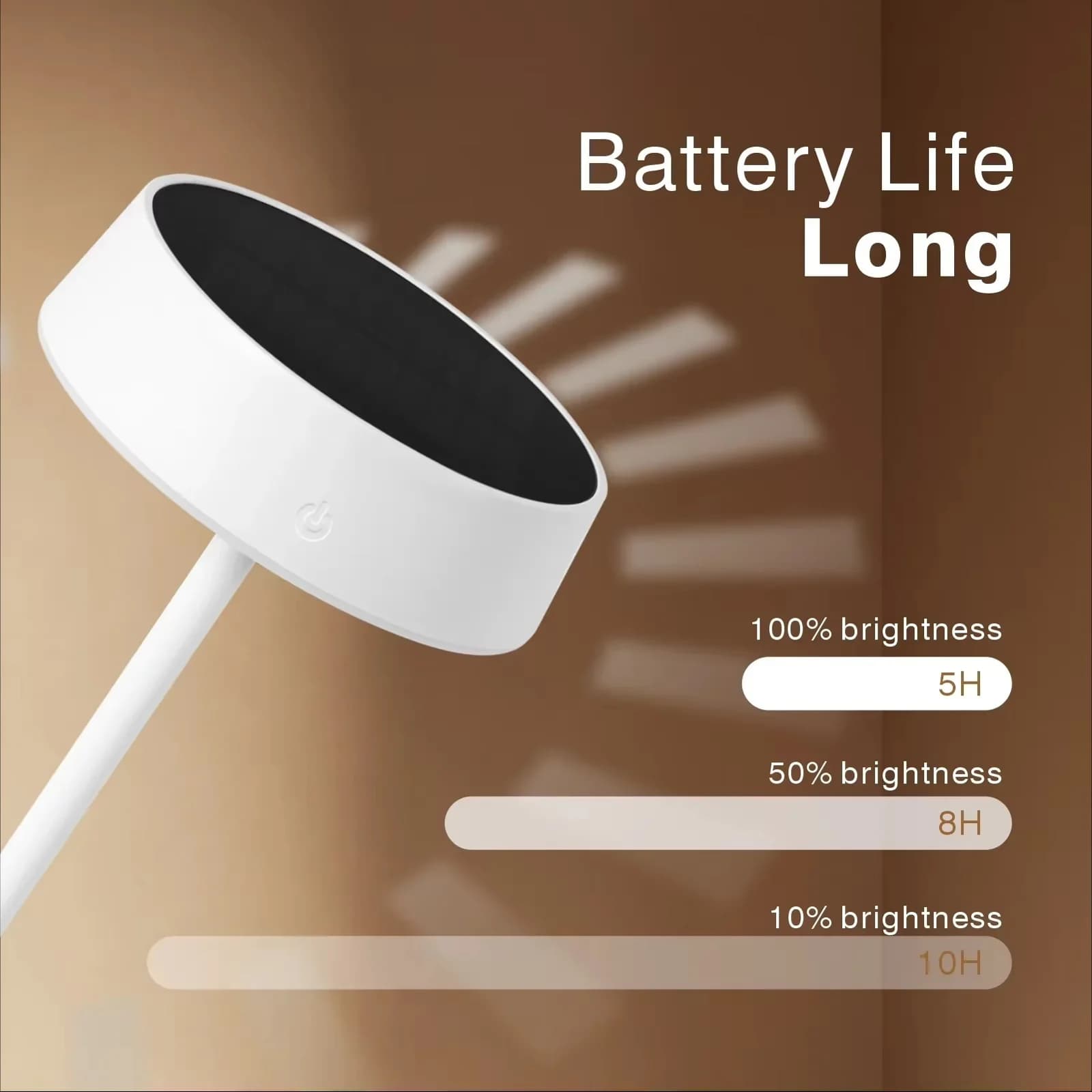 Lampada da Tavolo LED Solare, Doppia Ricarica USB, Dimmerabile