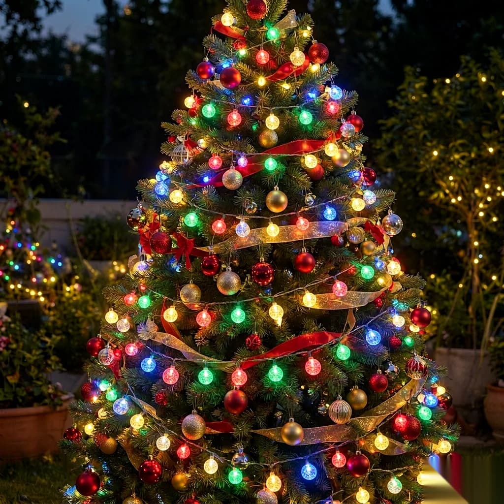 Luci a Catena LED con Sfere di Cristallo Solari, Bianco Caldo