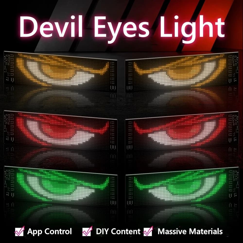 Pannello Display LED Flessibile per Parabrezza Auto (2 Pezzi)