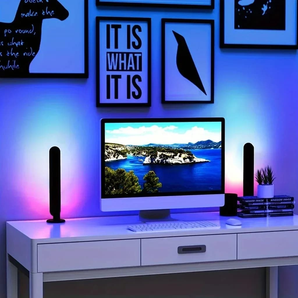 Barra luminosa RGB ricaricabile USB con sincronizzazione al ritmo della musica