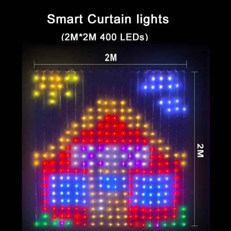 Luci a tendina smart RGB con 800 LED e controllo App