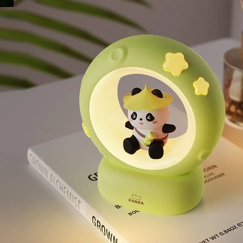 Luce notturna ricaricabile o con cavo a forma di panda