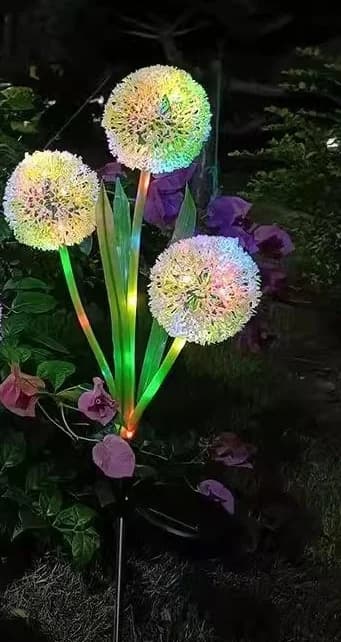 Luce da Giardino a Piantana con Dente di Leone Solare