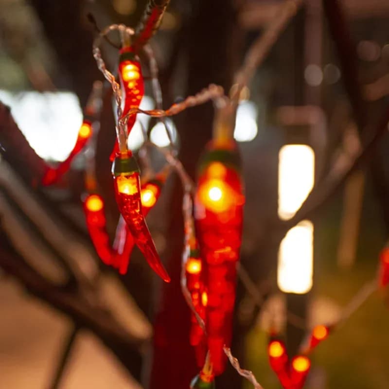 Luci a catena LED Peperoncino Rosso USB o a Batteria