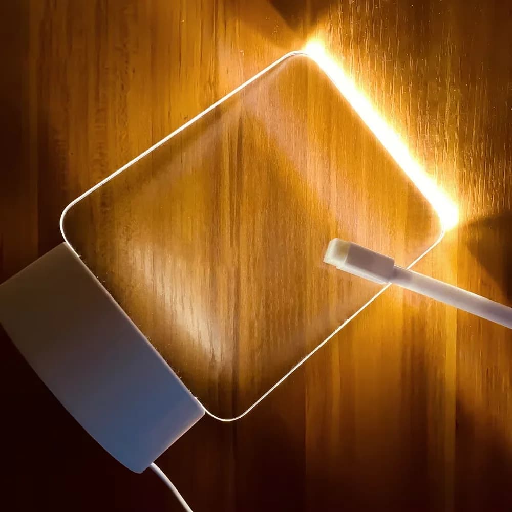 Lavagnetta LED USB con penna per messaggi e luce notturna